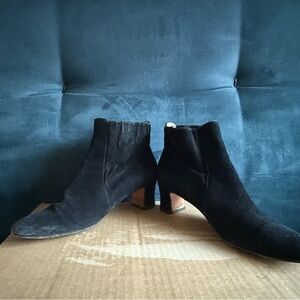 Salvatore Ferragamo Black Suede Ankle Boots